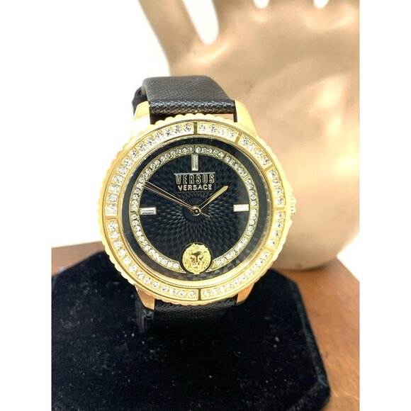 Versus by Versace Women\'s Watch VSPLM2521 Black Dial Gold Case Leather Band 40mm main image 10